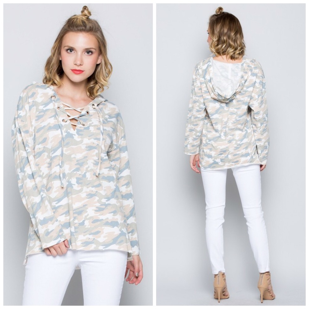 ❤️LAST 1! French Terry Camo Hoodie! - Picture 7 of 7